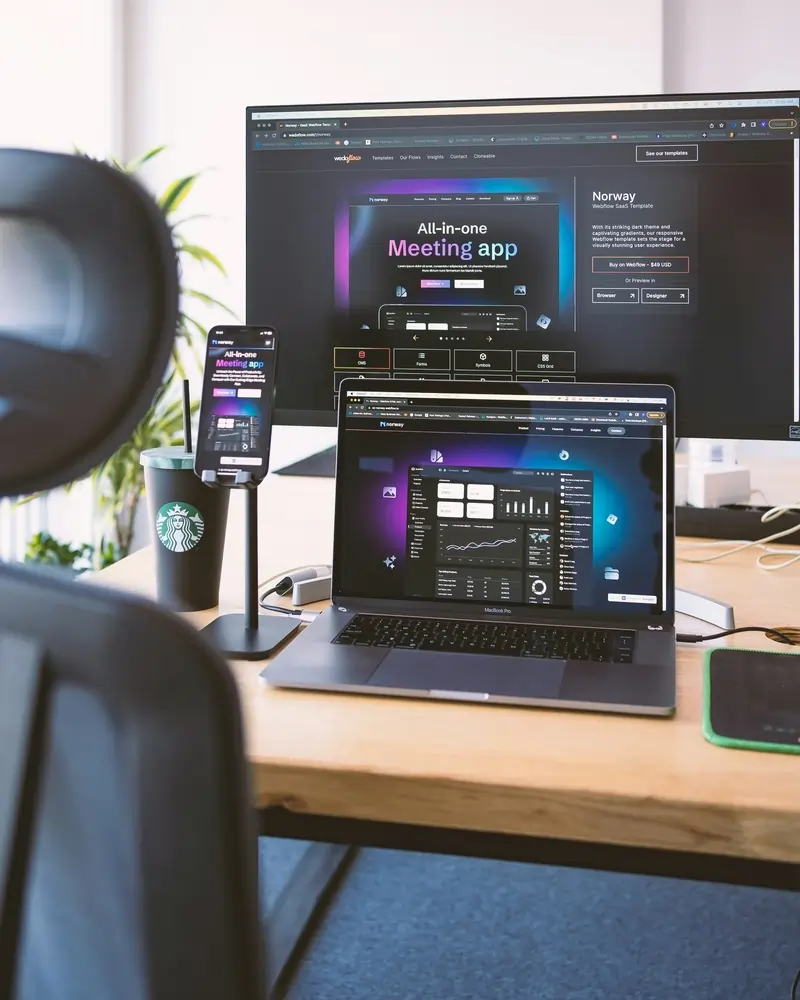 Modern responsive website design displayed across desktop and mobile devices